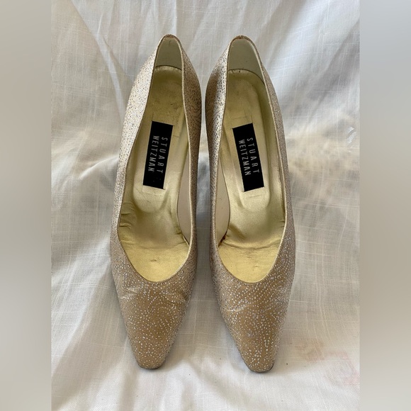 STUART WEITZMAN GOLD & SILVER HEELS - Picture 7 of 15